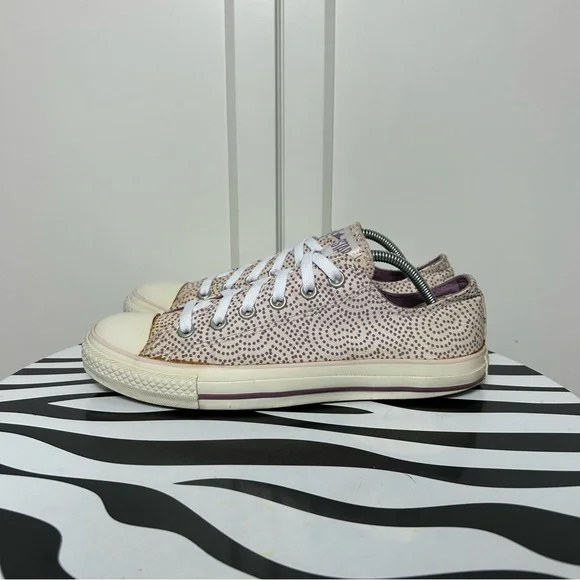Converse ctas low polka dot heart purple beige - Picture 3 of 8